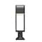 Z-Lite Barwick 1 Light Outdoor Pier Mounted Fixture, Black & Etched 585PHMR-533PM-BK-LED - alternate 7